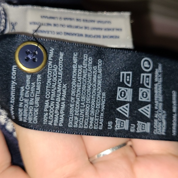 Tommy Hilfiger Gingham 100% Pima Cotton Cardigan - Picture 5 of 6